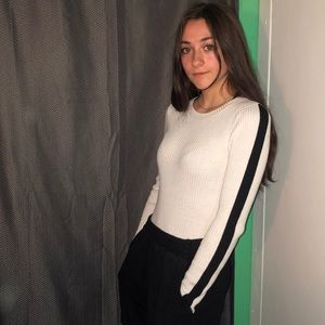 Hollister black and white sweater